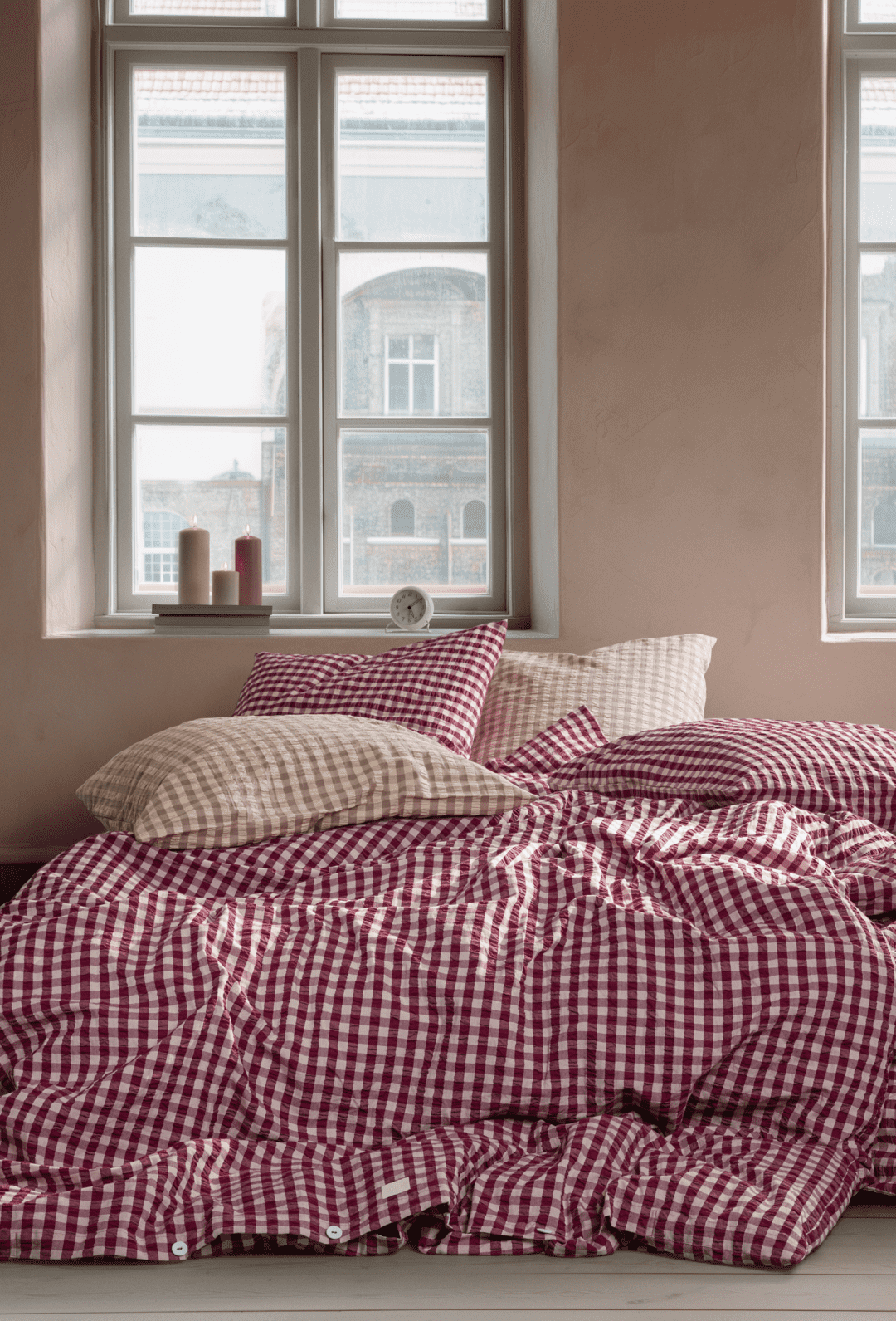 Bæk & Bølge Sengetøj 140x200 cm blomme/rosa *