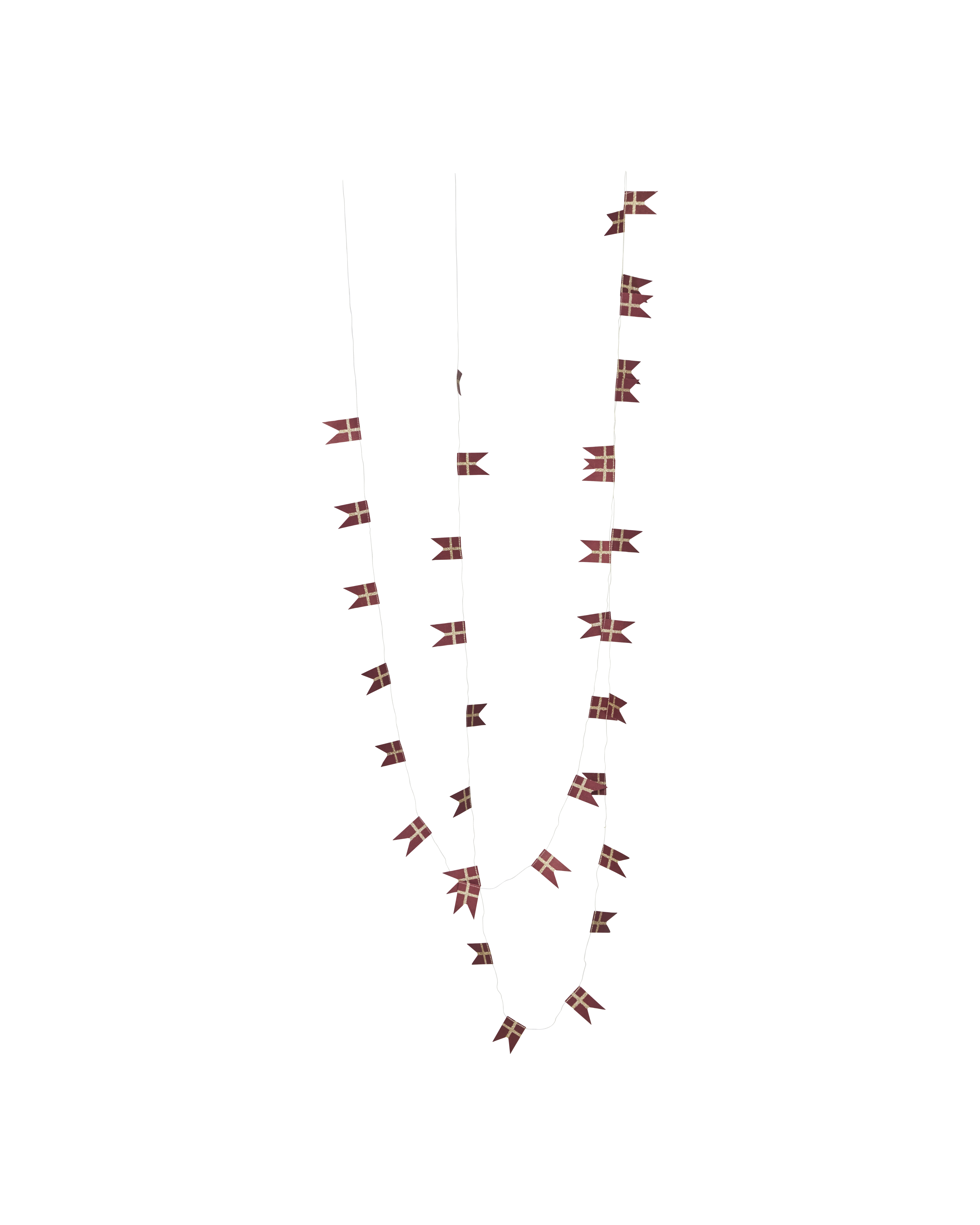 House Doctor - Guirlande, Flags, Rød, Champagne