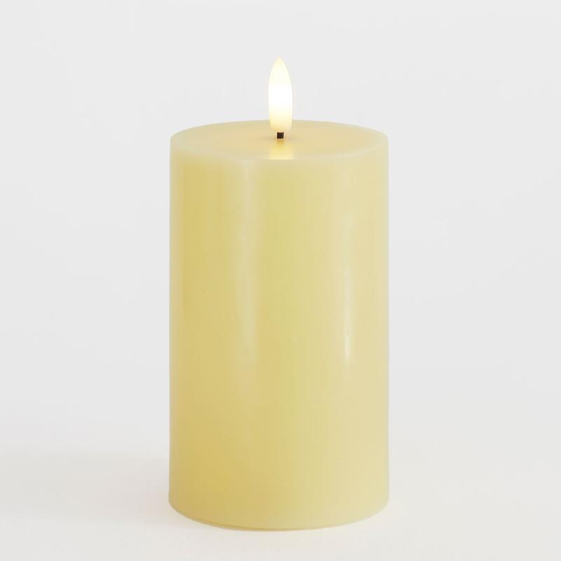 Sirius - Sille Bloklys Ø7,5x12,5 cm, Lysegul billede