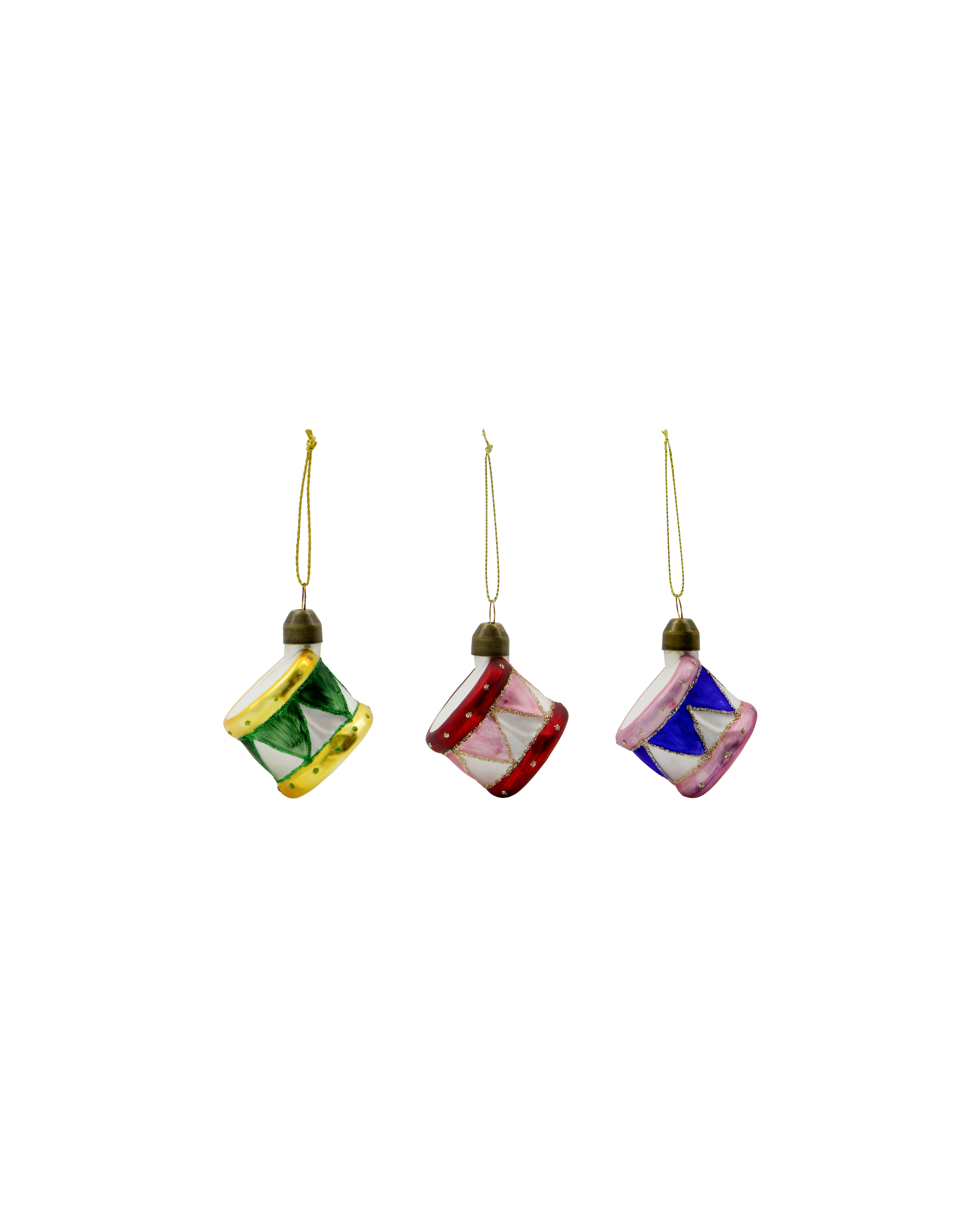 House Doctor - Julepynt, Drum, Blå, Grøn, Støvet rød