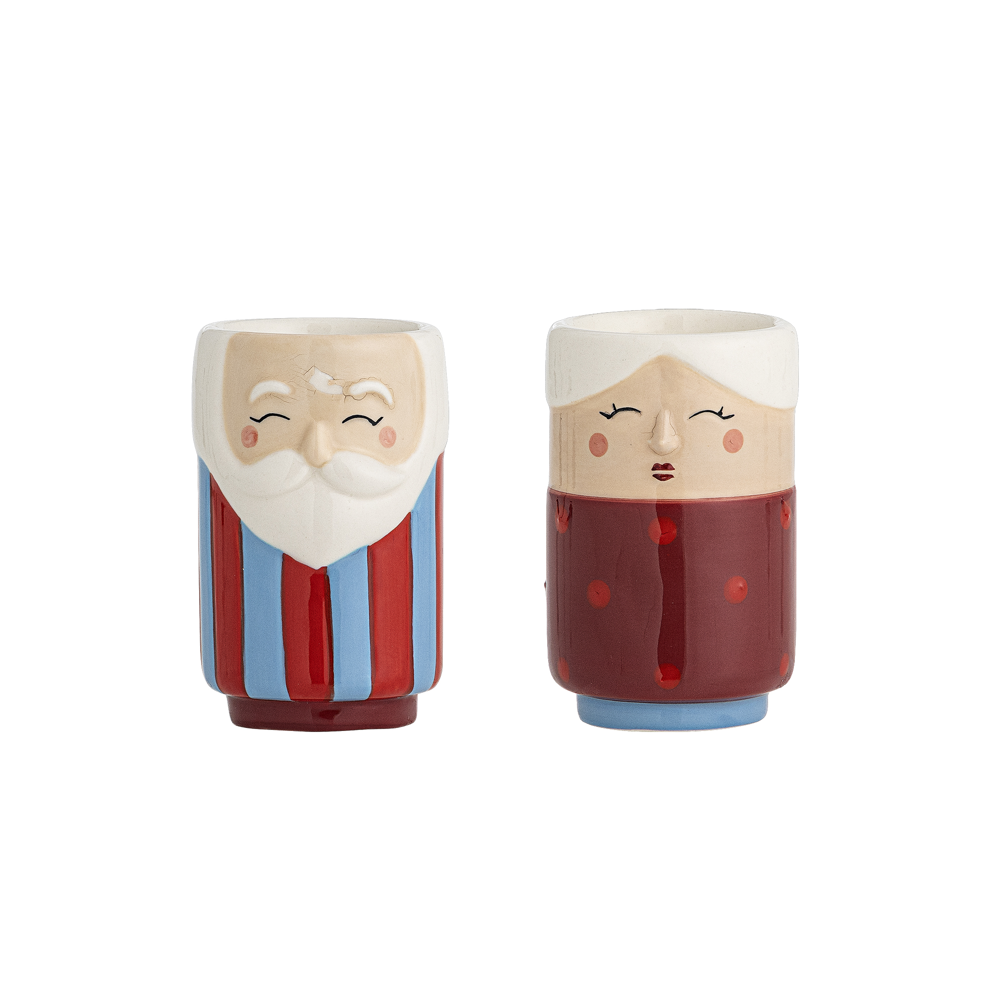 Bloomingville - Granny Salt & Pebersæt, Rød, Stentøj, D5,5xH8 cm, Set of 2