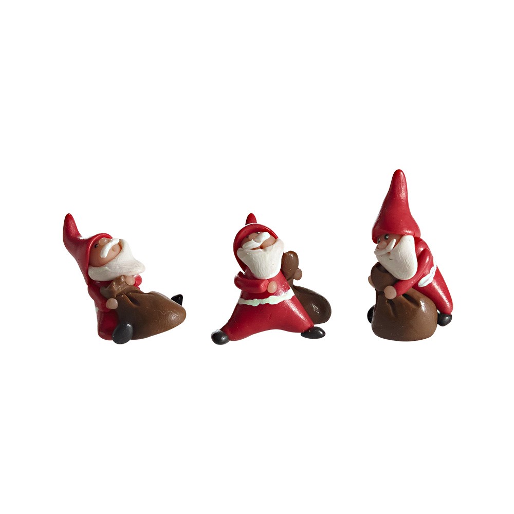 Nääsgränsgården - Tomtesson sack, 3 des. Assorted, H.2,5-3,2cm