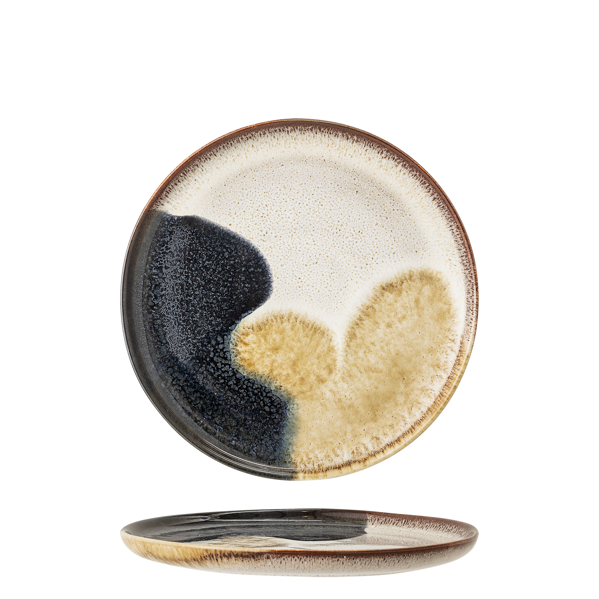 Bloomingville - Jules Tallerken, Blå, Stentøj, D22xH2 cm