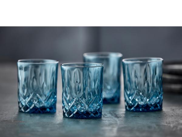Lyngby Glas Sorrento Whiskyglas 32 cl 4 stk. Blå