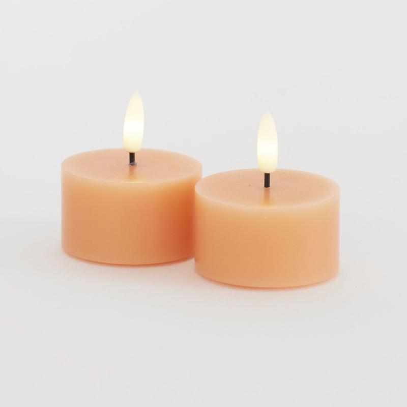 Sirius Sille Fyrfadslys 2 Stk Peach Ø6xh34cm