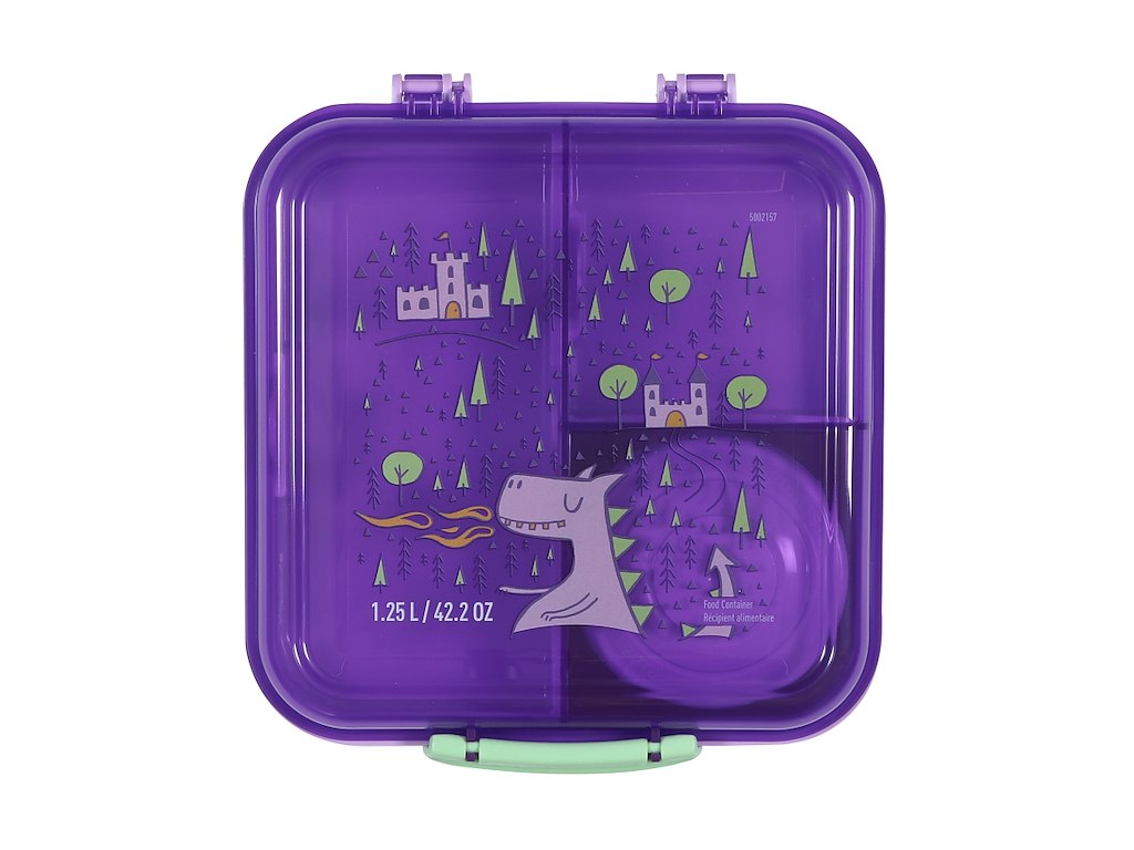 Sistema Bento Cube 1,25L, Lunch Kids, Lilla