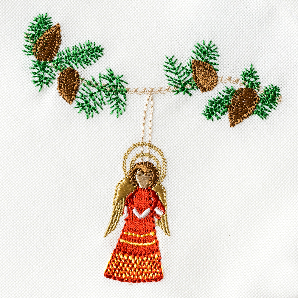 Langkilde & Søn - Juleserviet med engel, 50 x 50cm