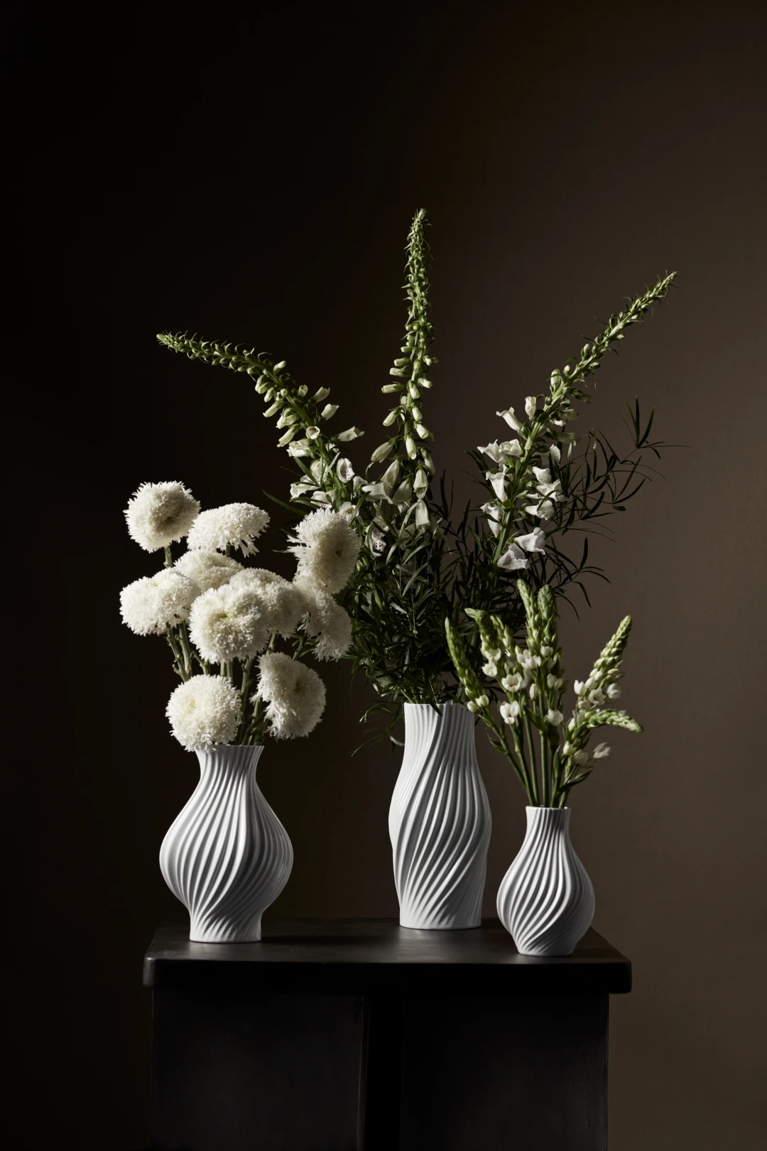 Twist Vase H25 cm hvid