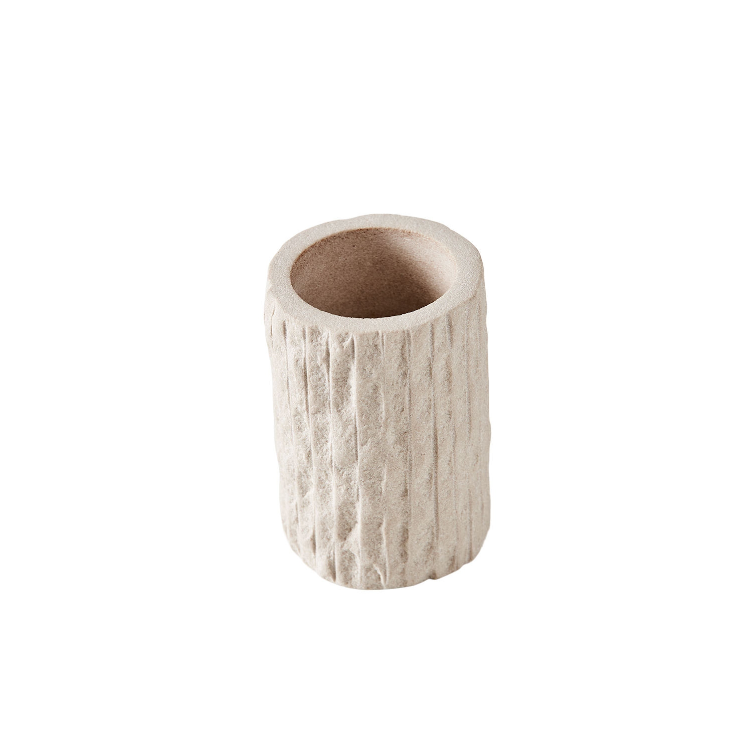 Kama Tandbørstekrus - Sand, Ø7xH10 cm - Sandsten - Sand