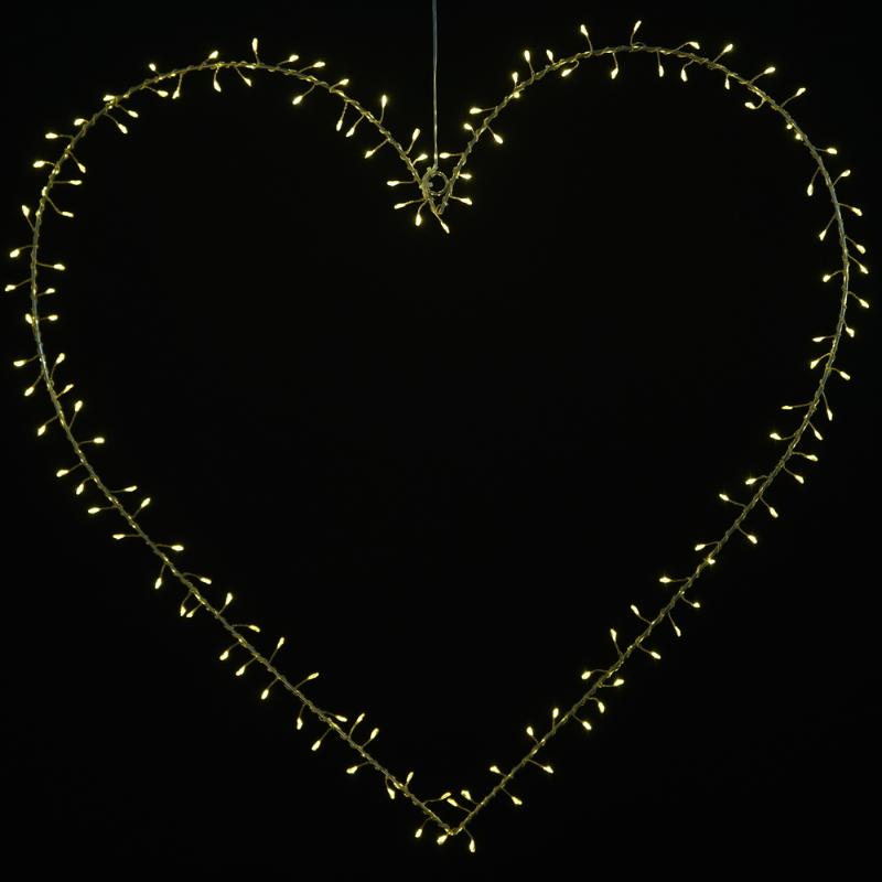 Sirius - Liva Cluster hjerte 140 led Guld