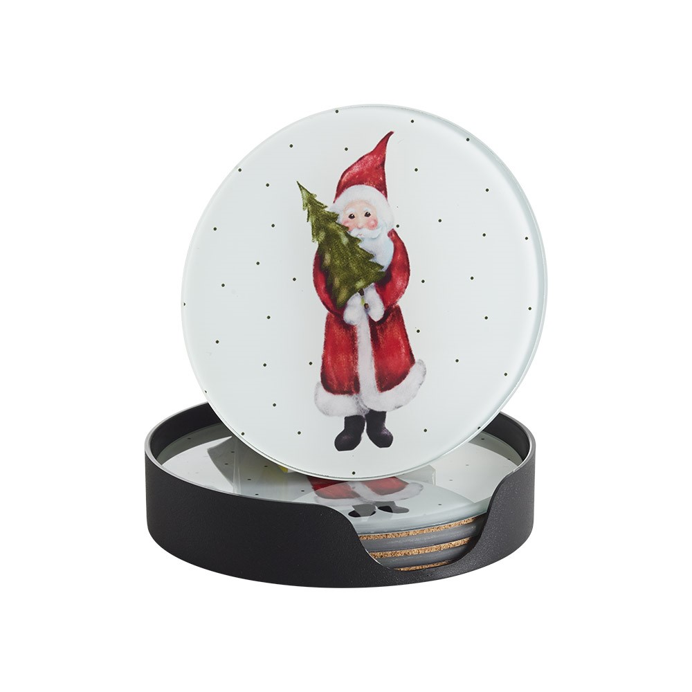 Nääsgränsgården - Coaster Christmas peace 4pcs, Ø10cm