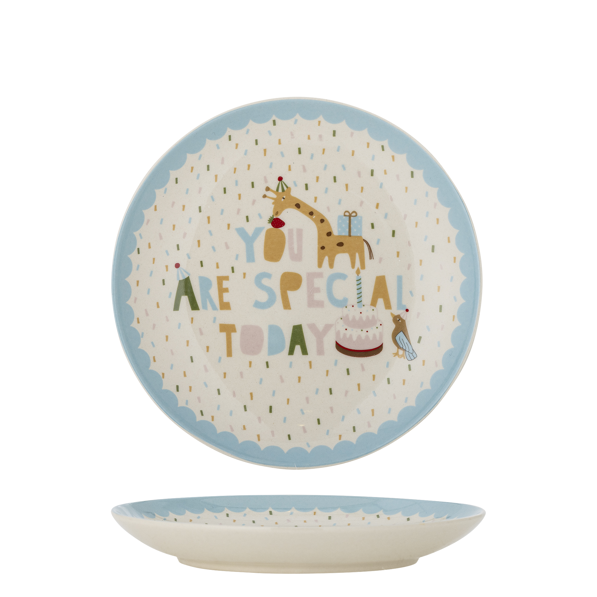 Bloomingville - Celebrate Tallerken, Blå, Stentøj, D16xH3 cm