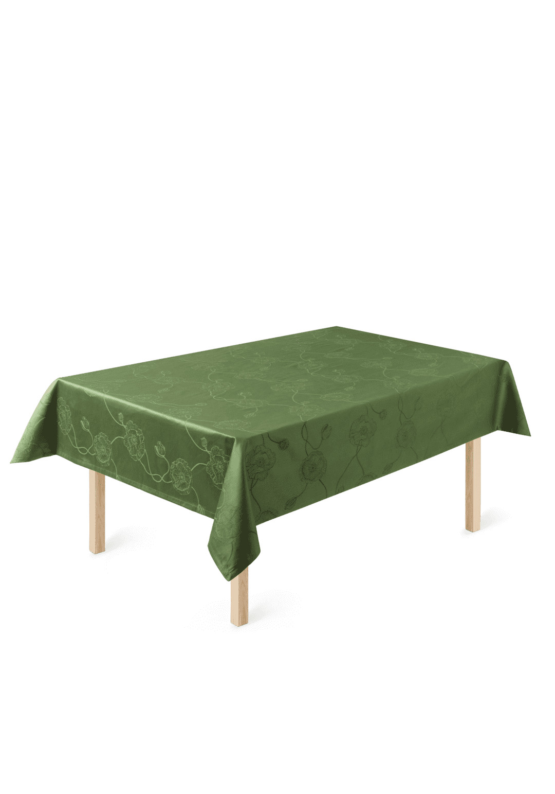 Hammershøi Poppy damaskdug 150x220 cm grøn Hammershøi Poppy damaskdug 150x220 cm grøn