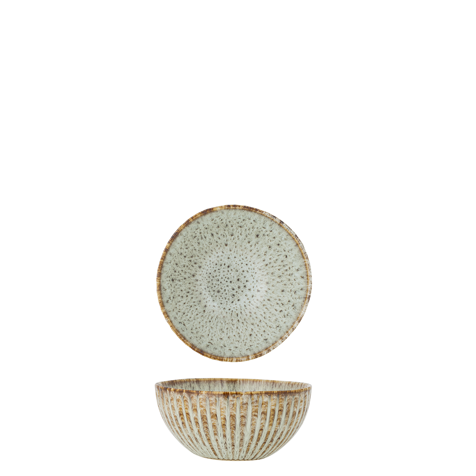 Bloomingville - Fleur Skål, Natur, Stentøj, D11xH5,5 cm