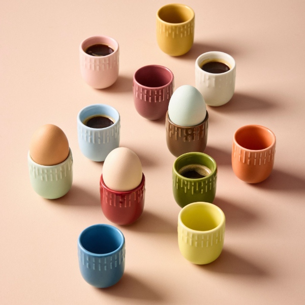Confetti mini kop med relief Porcelæn 5 cl. Pistachio