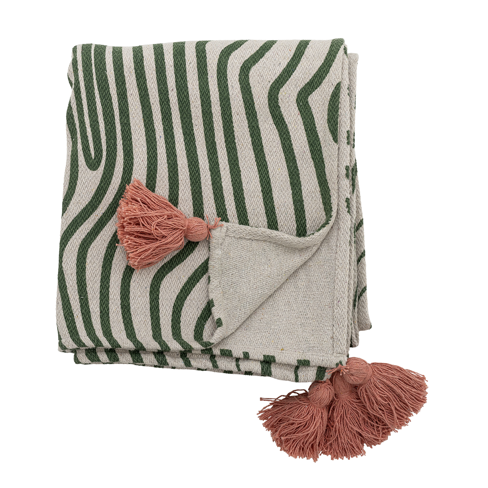 Bloomingville - Woodsby Plaid, Multifarvet, Genanvendt Bomuld, L160xW130 cm