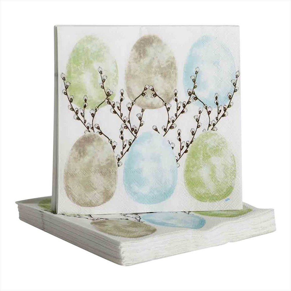 Paper napkins Willow, pastel 20 stk 33x33cm Paper napkins Willow, pastel 20 stk 33x33cm