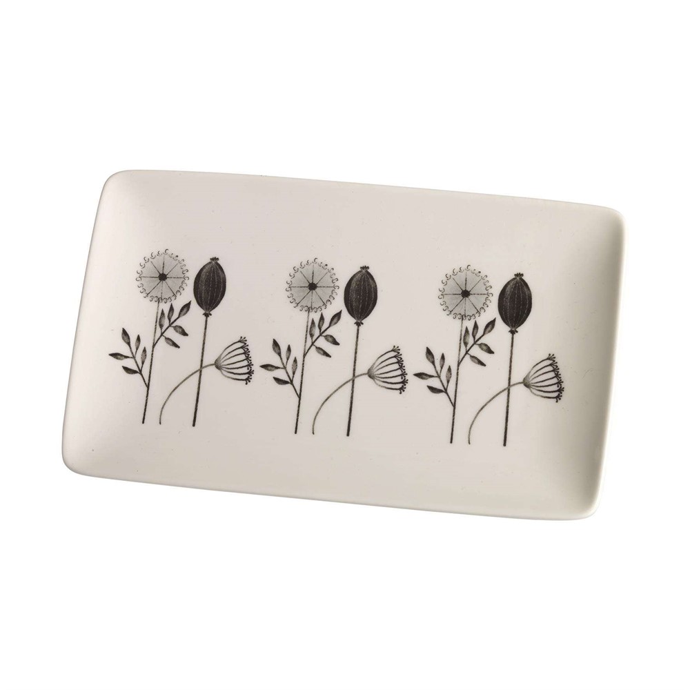 Nääsgränsgården - Plate Seed, black L.21cm, B.13cm