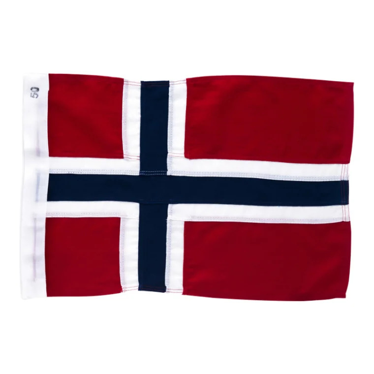 Facadestang med Norsk flag
