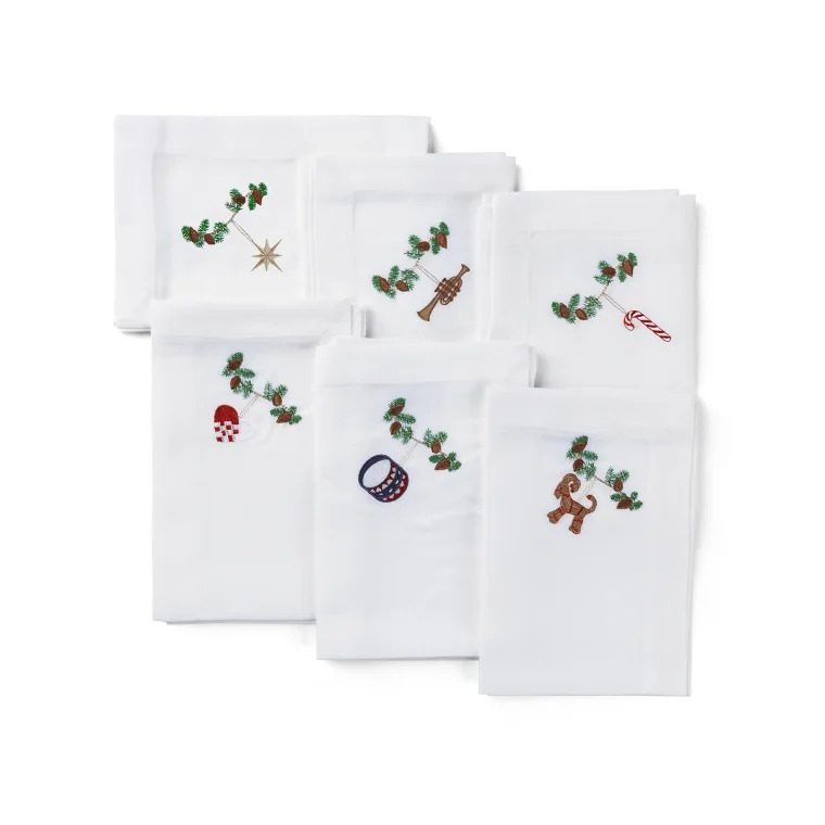 Langkilde & Søn 6 stk. juleservietter 50x50cm Langkilde & Søn 6 stk. juleservietter 50x50cm
