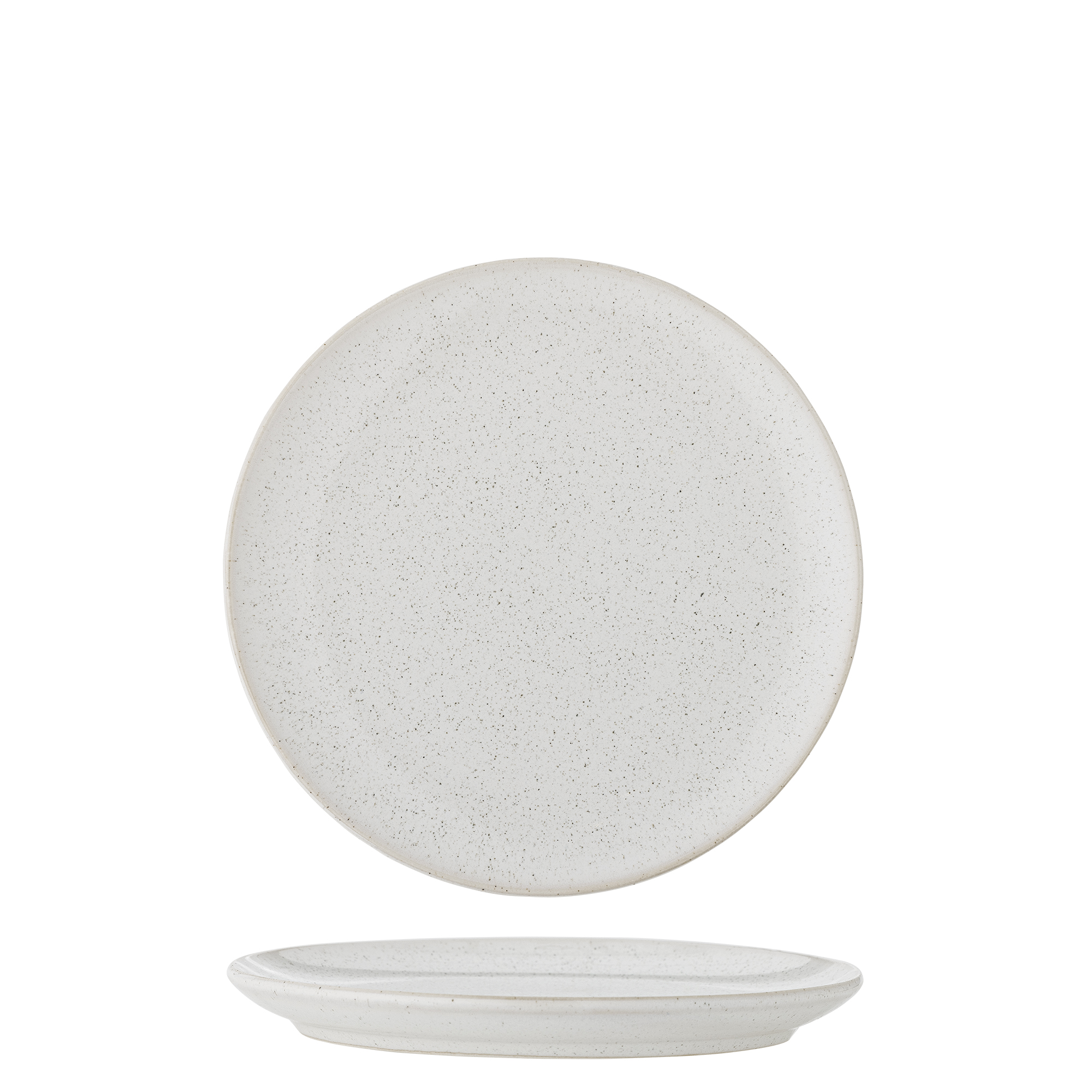 Bloomingville - Addison Tallerken, Hvid, Stentøj, D20xH2 cm