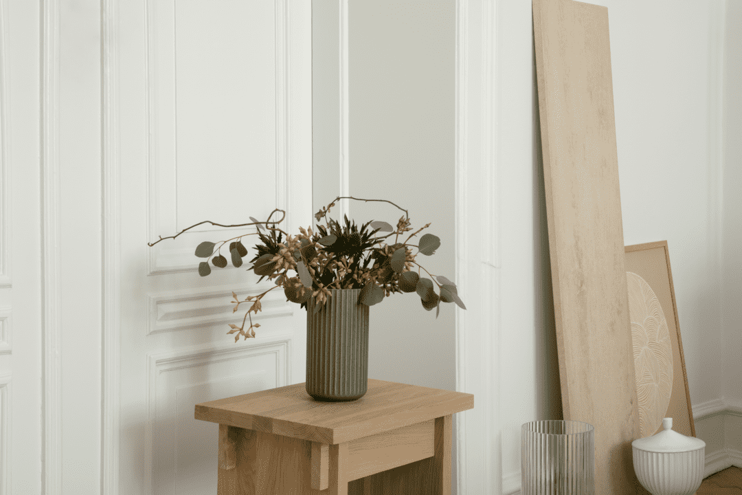 Lyngby Vase H20.5 cm olivengrøn fajance