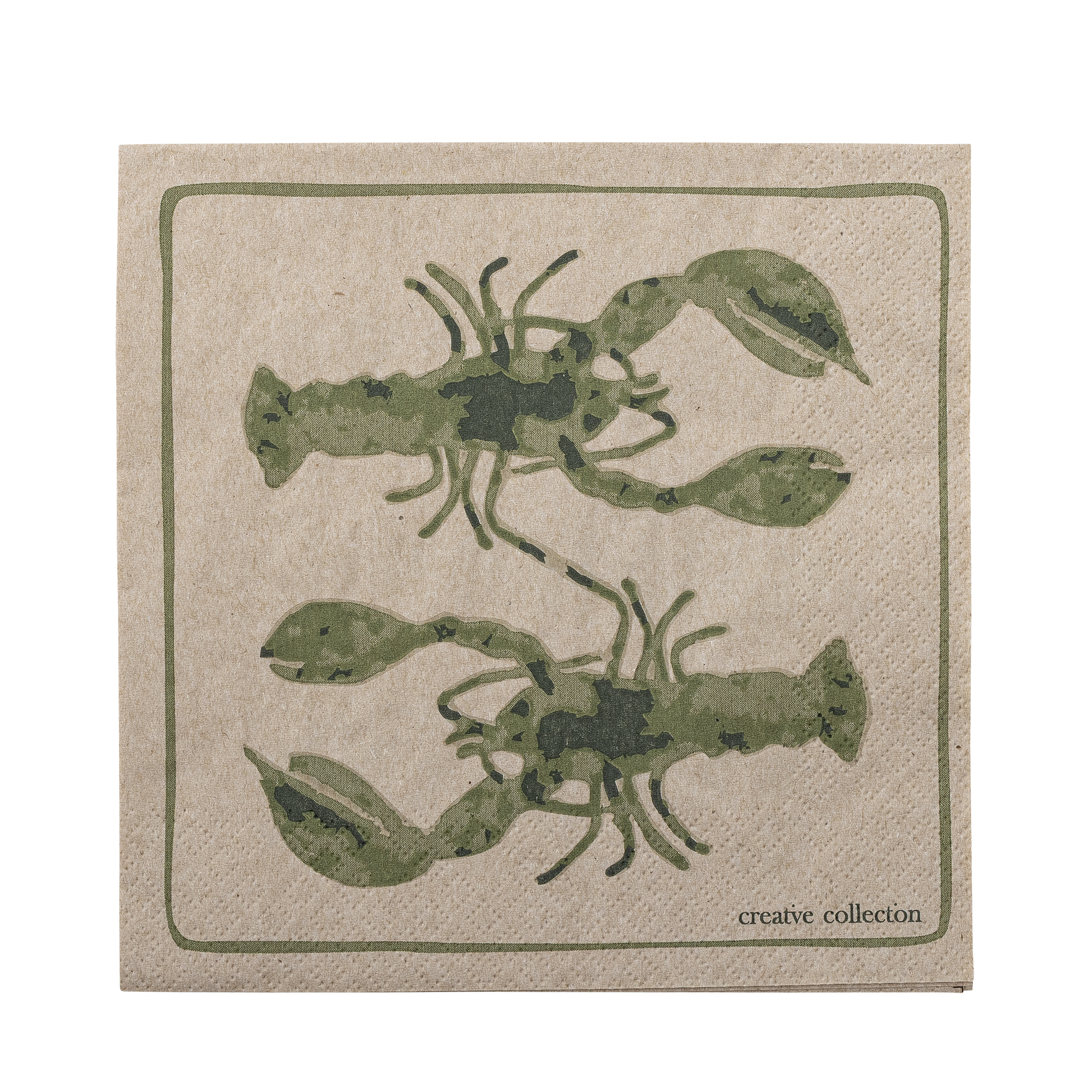 Bloomingville - Hadden Serviet, Grøn, FSC®Recycled, Paper, L33xW33 cm, Pack of 20