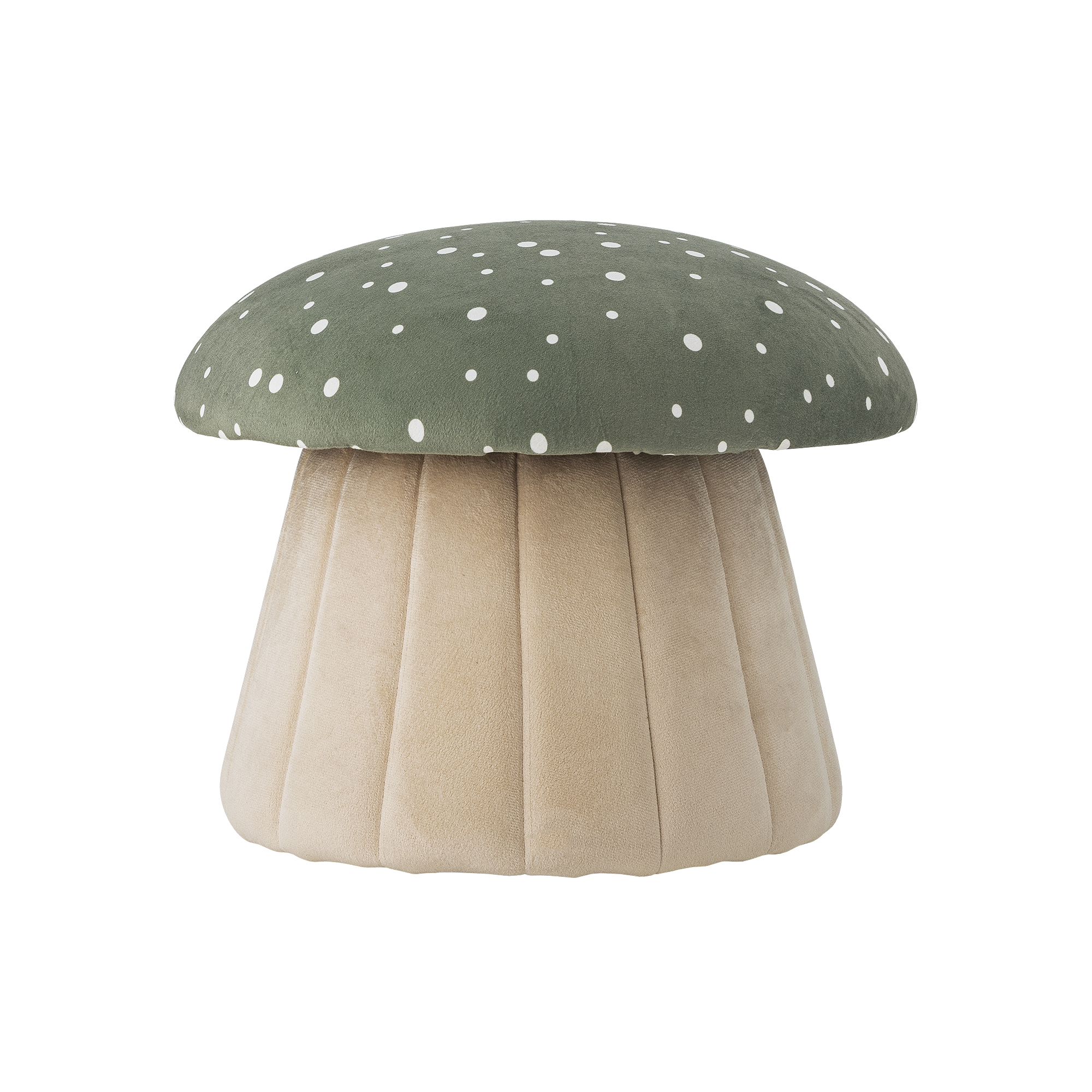 Bloomingville - Lue Puf, Grøn, Polyester, D37xH30 cm