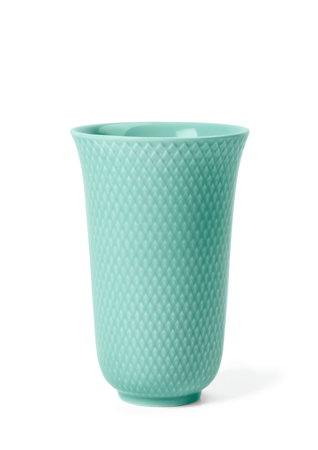 Rhombe Color Vase H15 cm aqua porcelæn