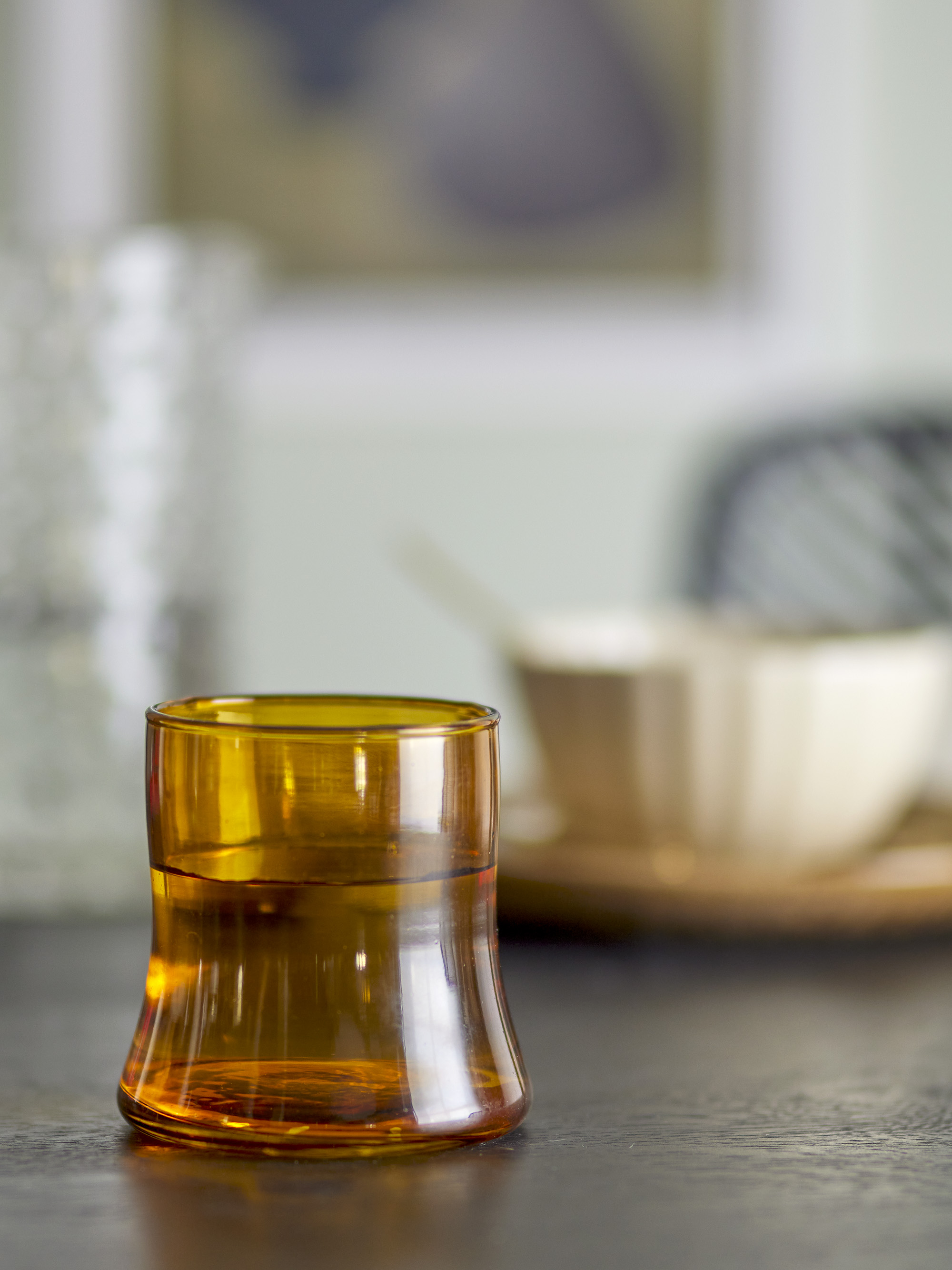 Florentine Drikkeglas, Brun, Genanvendt Glas, D9xH9 cm