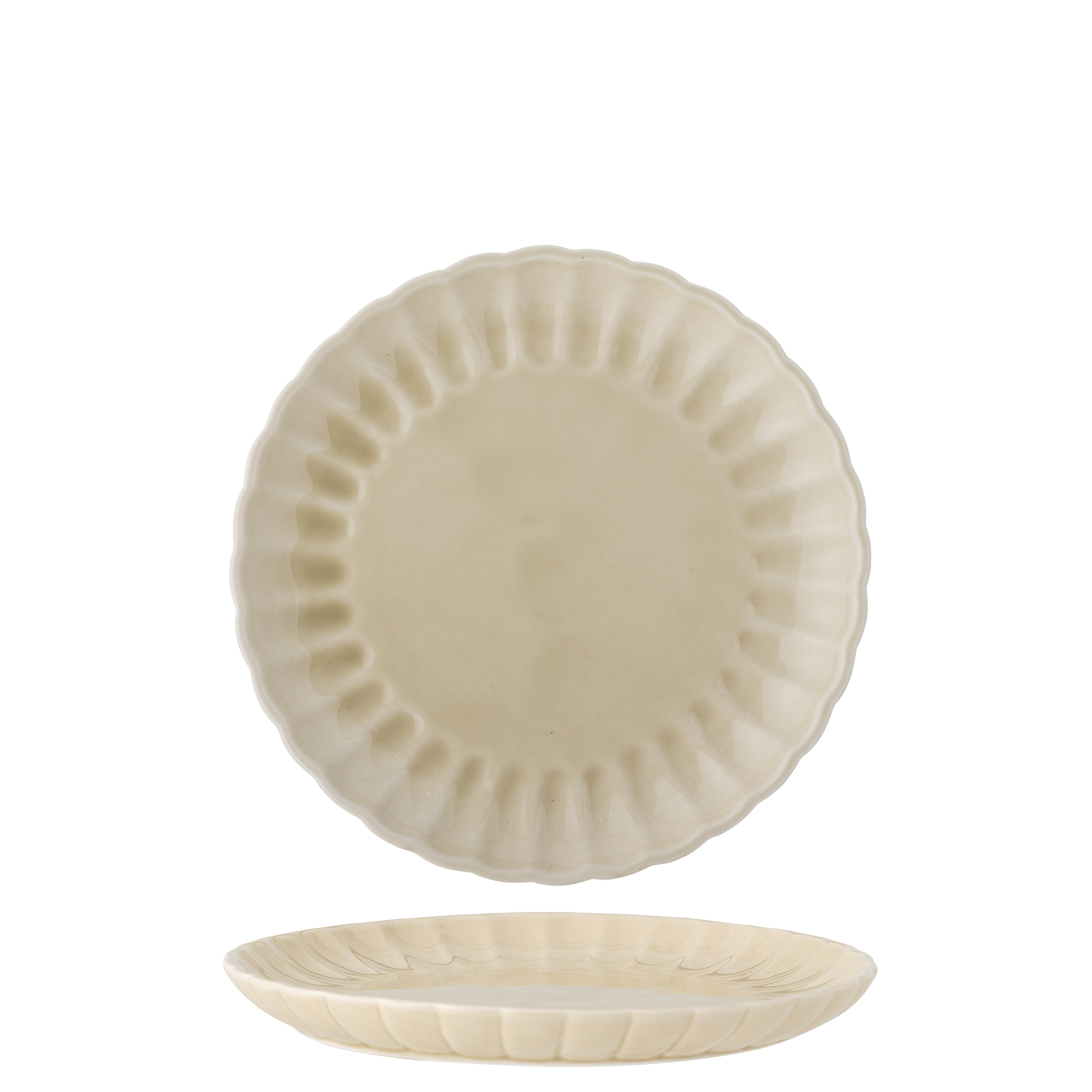 Bloomingville - Latina Tallerken, Natur, Stentøj, D20xH2 cm