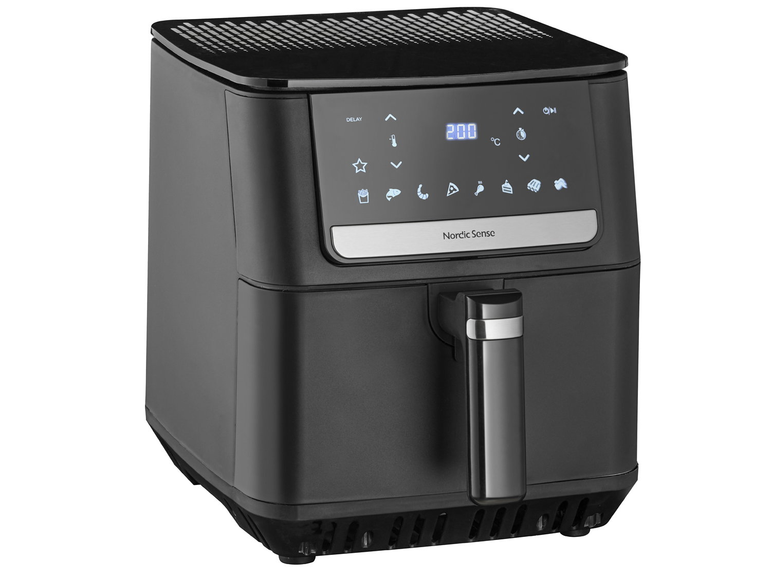 Nordic Sense - Airfryer 1800 watt 6,5 liter Sort