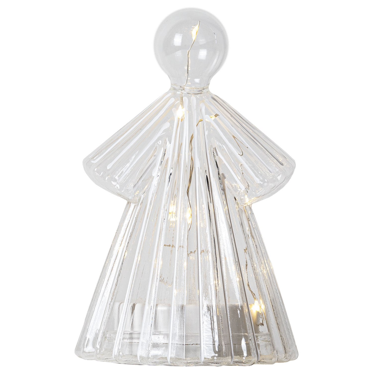 Alberte Engel H14cm Klar/Hvid, 10LED Alberte Engel H14cm Klar/Hvid, 10LED