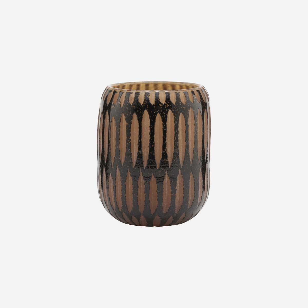 Pimpri vase, H 12 cm, sort/brun*