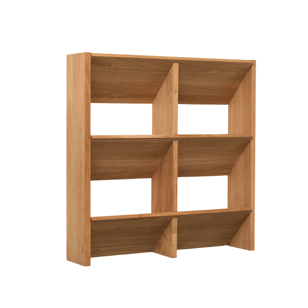Andersen Furniture - Fold Hylde - Natur, L56,8xD12xH60 cm - 100% Massiv Eg - Natur Olie