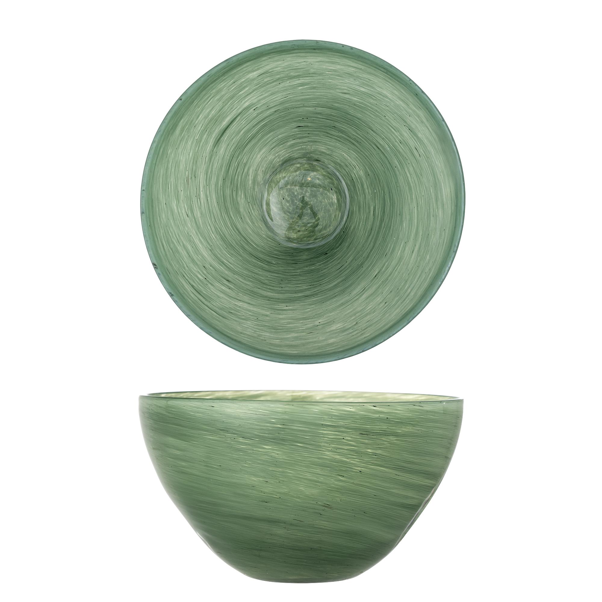 Bloomingville - Esmaralda Skål, Grøn, Glas, D25xH14,5 cm