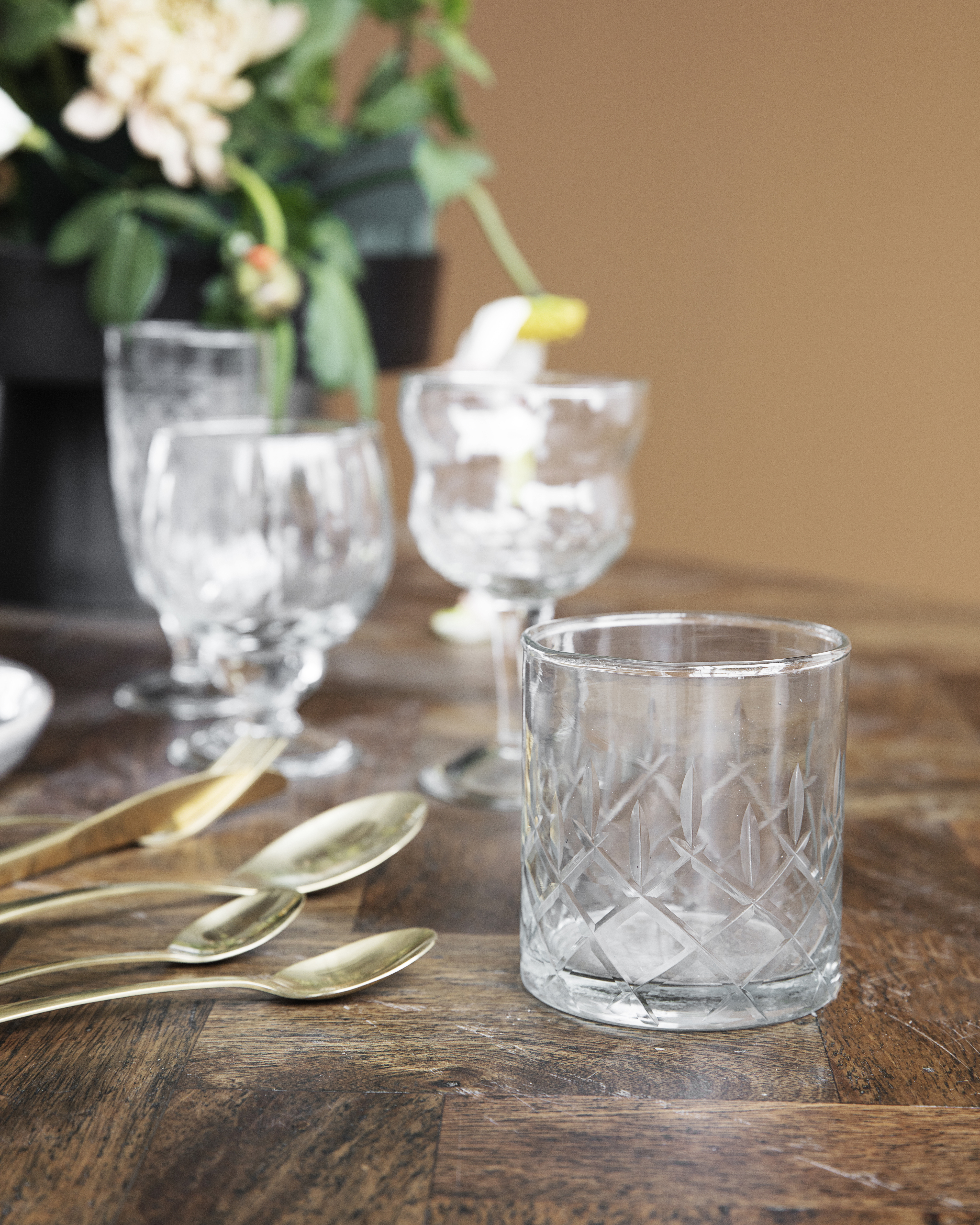 Whiskyglas, Vintage, Klar