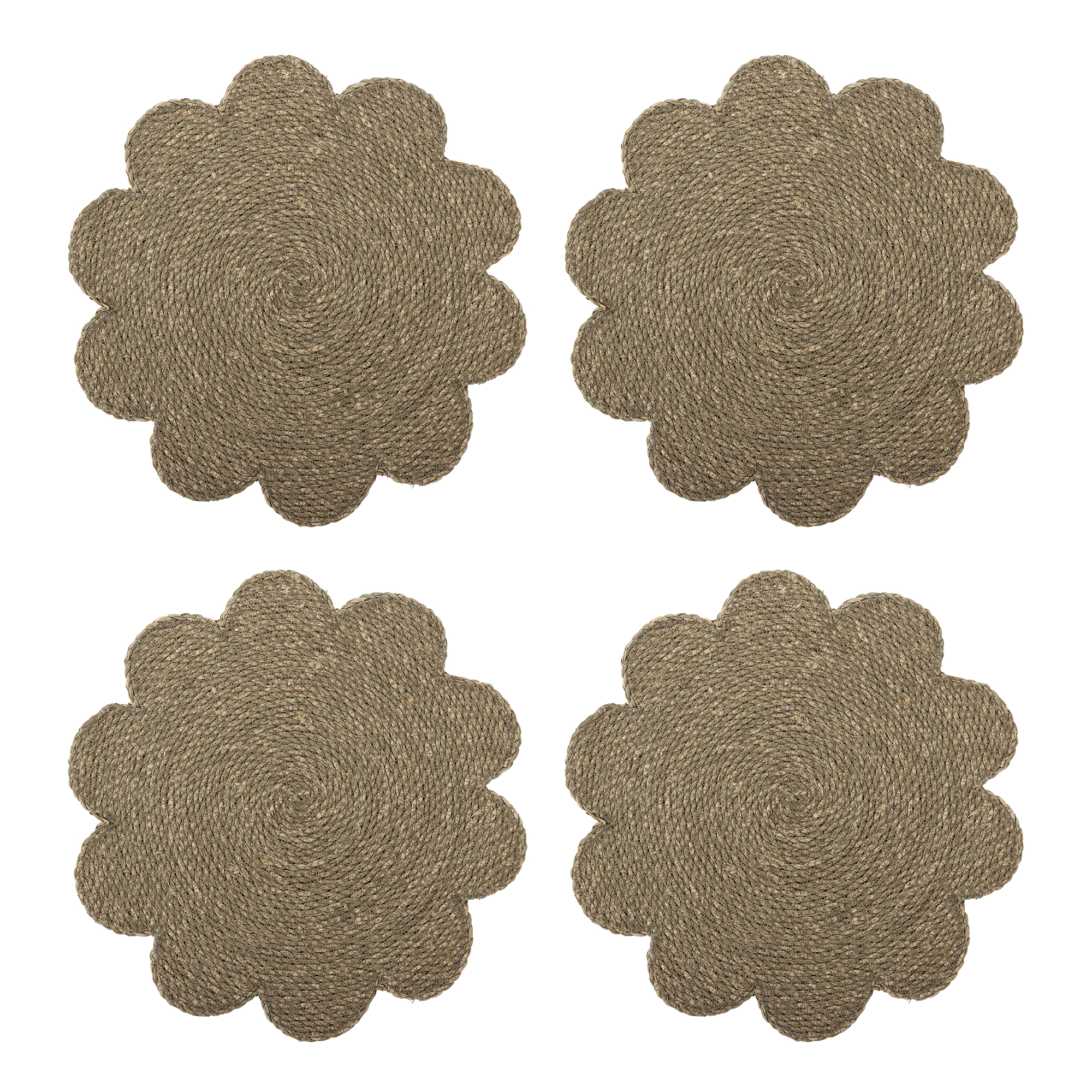 Bloomingville - Elin Dækkeserviet, Natur, Søgræs, D38 cm, Set of 4