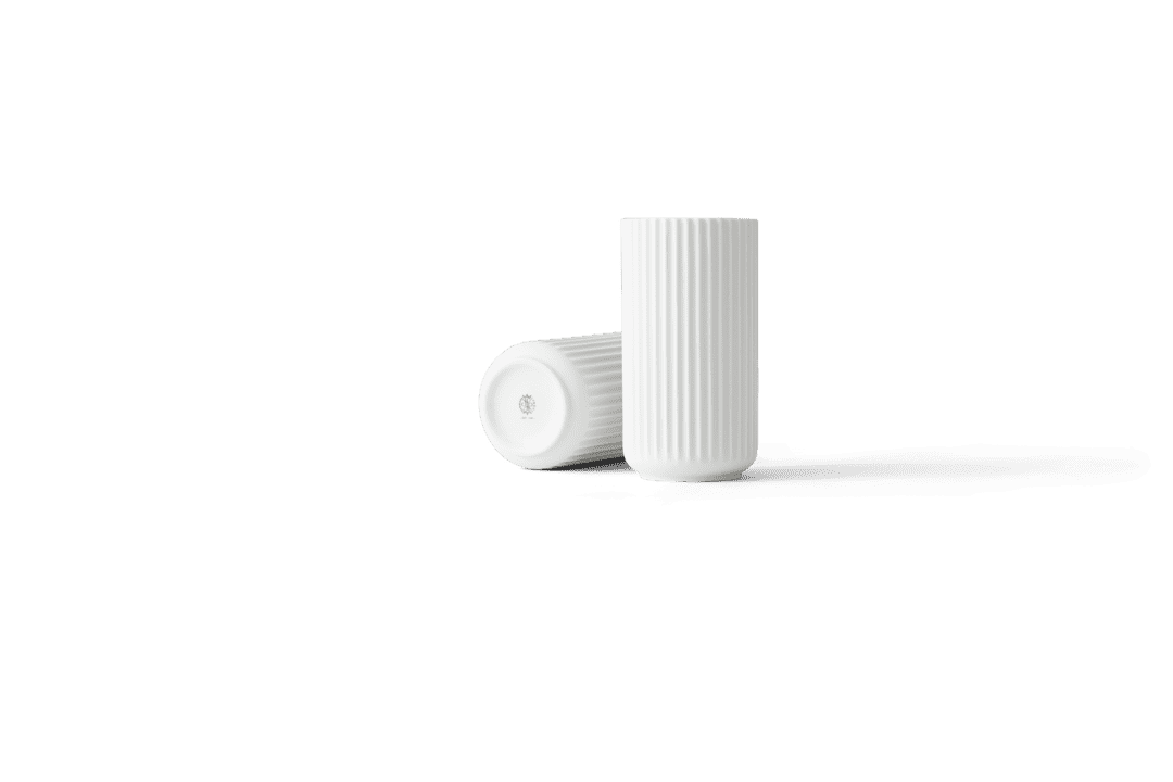 Lyngby Porcelæn - Lyngby Vase H20.5 cm mat hvid porcelæn