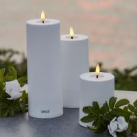 Sirius - Sille Solar 3 stk. sæt,Ø7,5xH10/15/20cm, Hvid