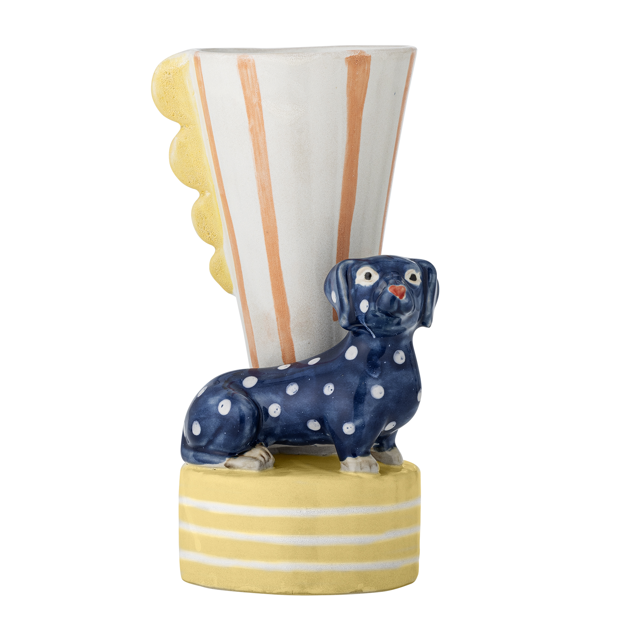 Bloomingville - Dachsy Vase, Multifarvet, Stentøj, D13xH21,5 cm