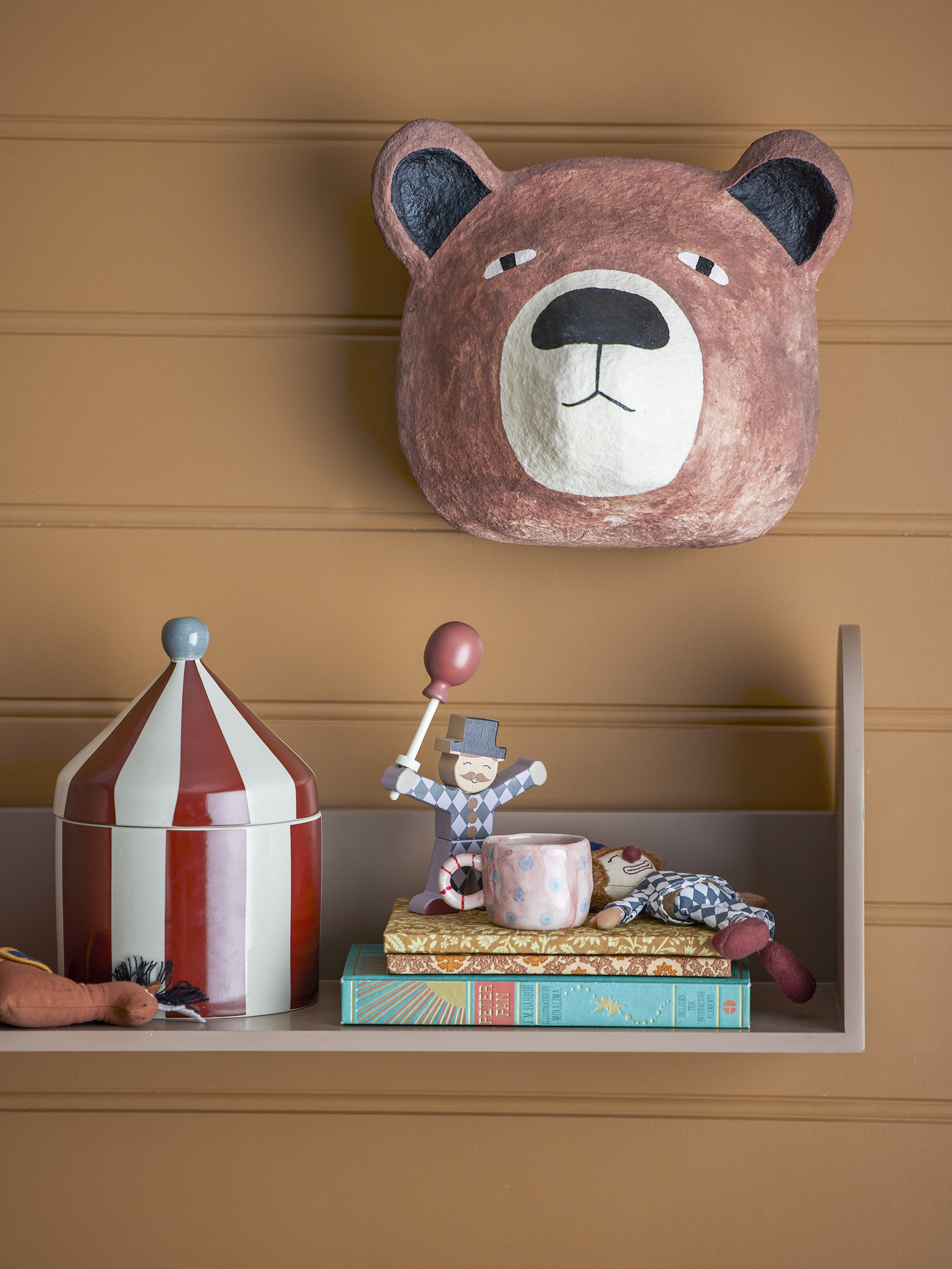 Teda Vægdekoration, Brun, Papmache