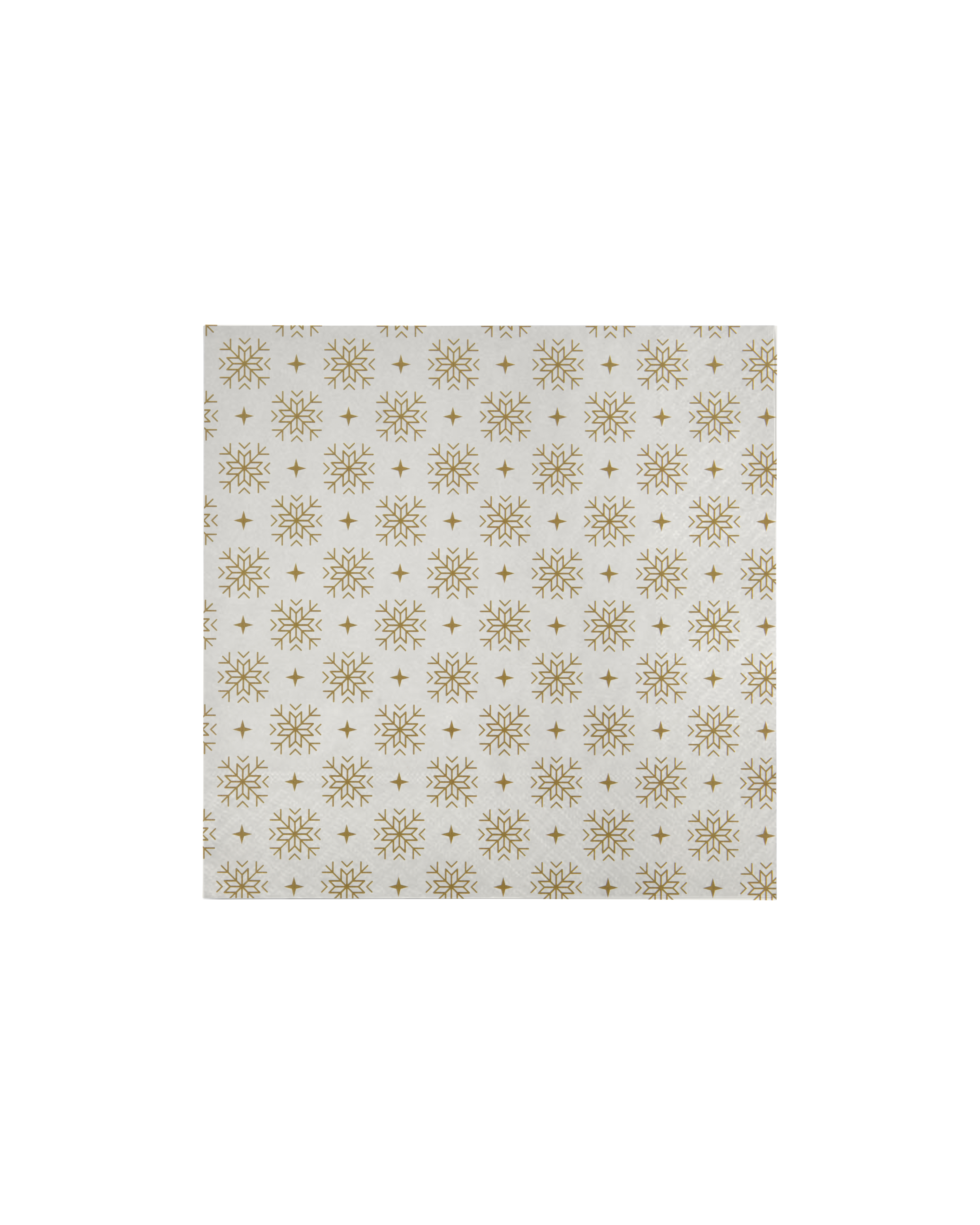 House Doctor - Servietter, Snowflakes, Hvid, Guld