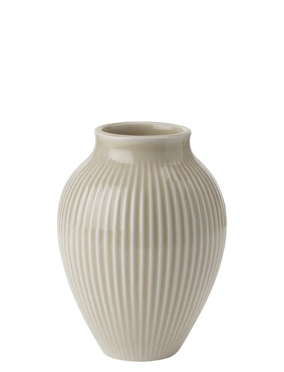 Knabstrup -  vase H 12.5 cm ripple sand