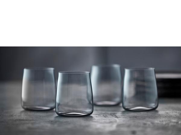 Lyngby Glas Krystal Zero Vandglas 42 cl 4 stk. Smoke