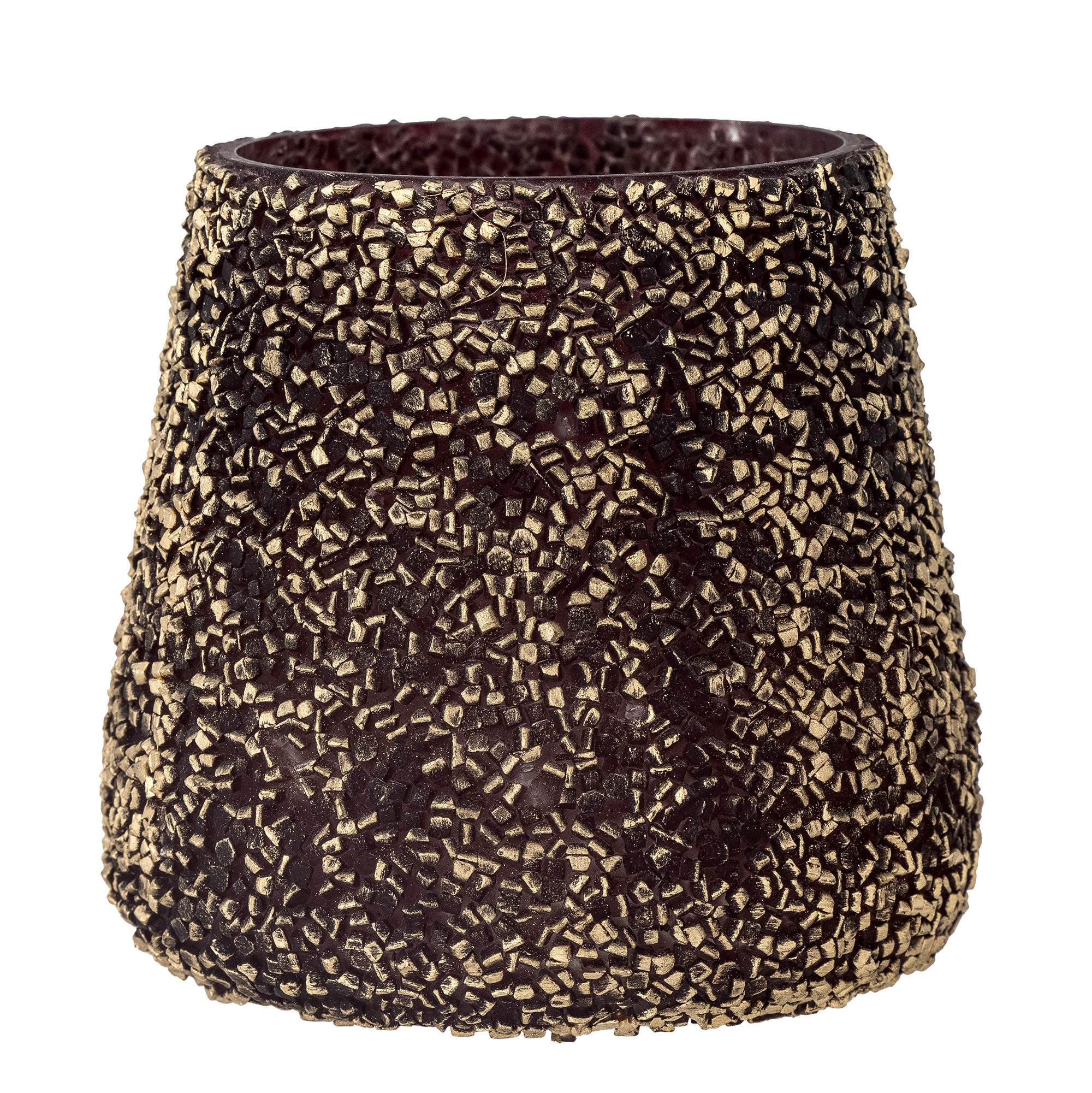 Bloomingville - Filiz Fyrfadsstage, Guld, Genanvendt Glas, D11xH11 cm