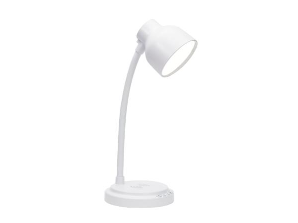 Still LED Lampe med højttaler og trådløs oplader 12 x 32 cm Hvid* Still LED Lampe med højttaler og trådløs oplader 12 x 32 cm Hvid*