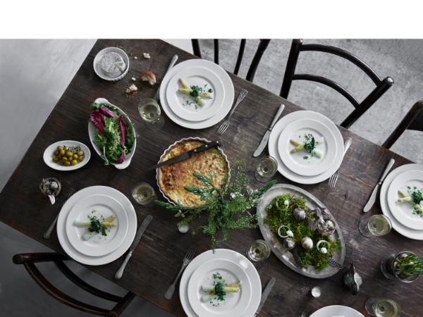 Pillivuyt Sancerre Tallerken flad Dia 17 cm Hvid