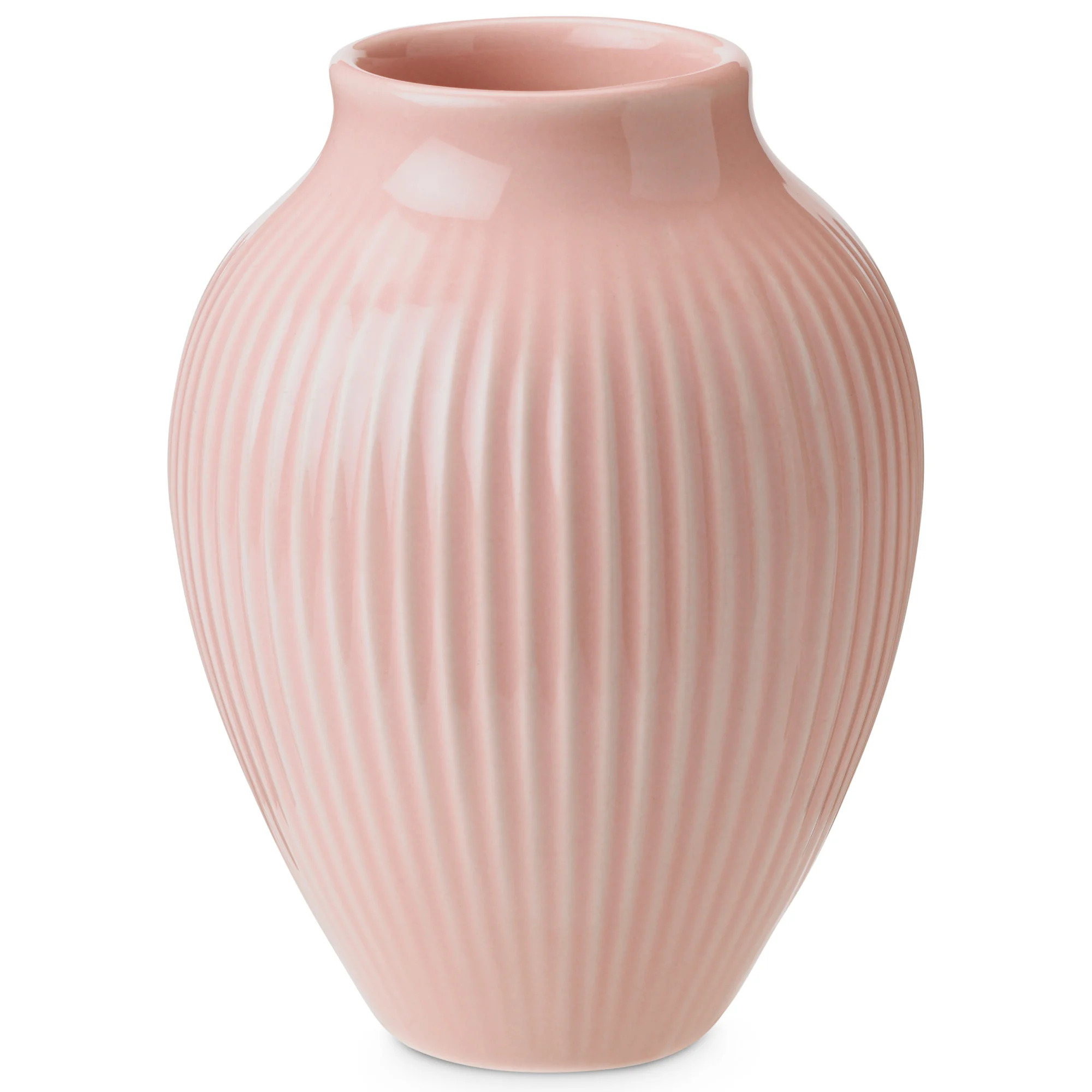 Billede af Knabstrup - , vase, riller rosa, 27 cm