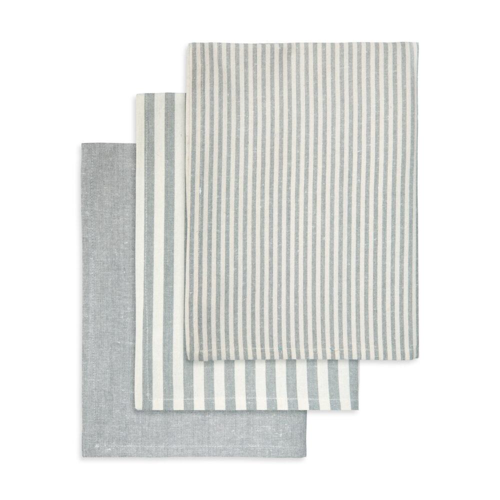 Engholm Textiles - Viskestykke 3-Pack Recycle 50X70 Cm Light Grey, Light Grey